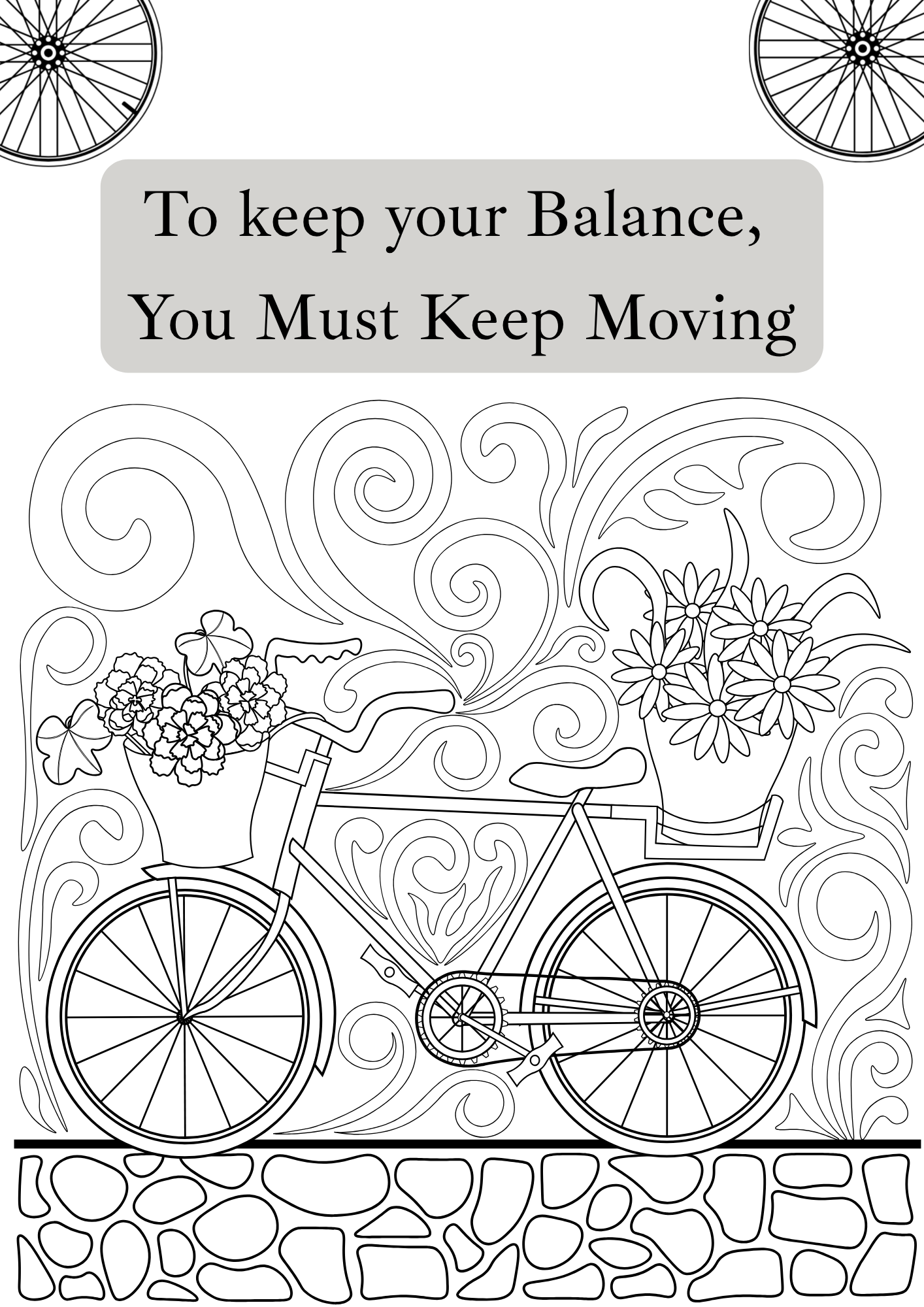 Bicycle coloring sheet
